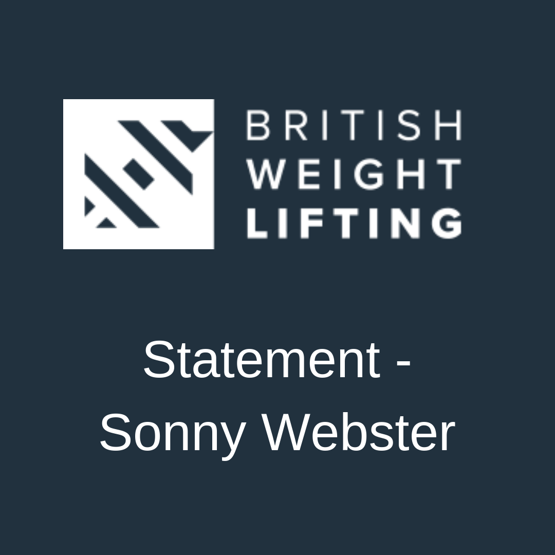 Statement- Sonny Webster 