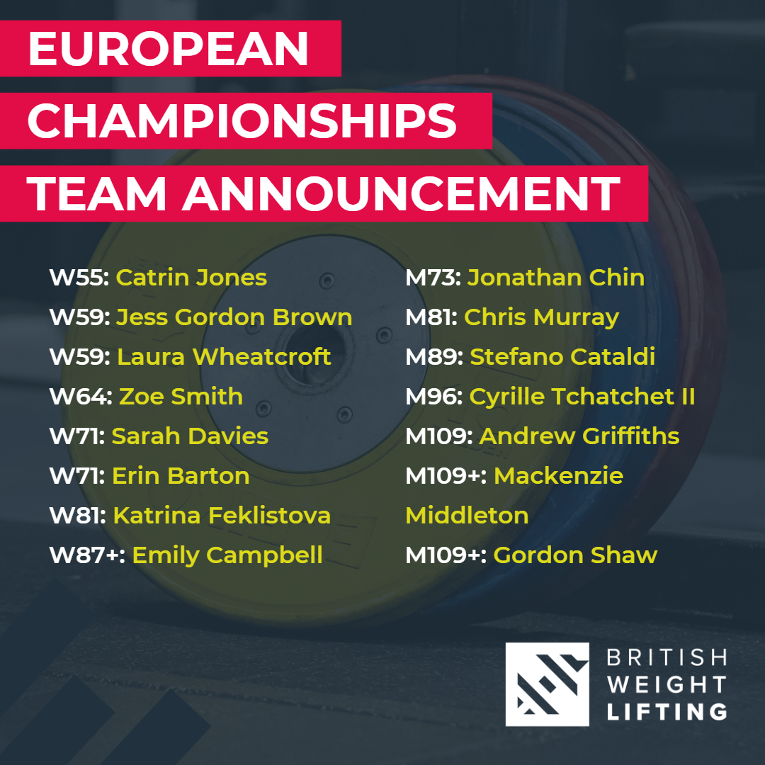 British Weight Lifting Team announced ahead of European Championships