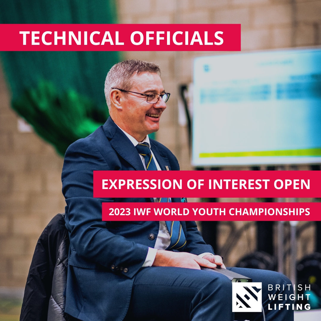 Technical Officials expression of interest: 2023 IWF World Youth Championships