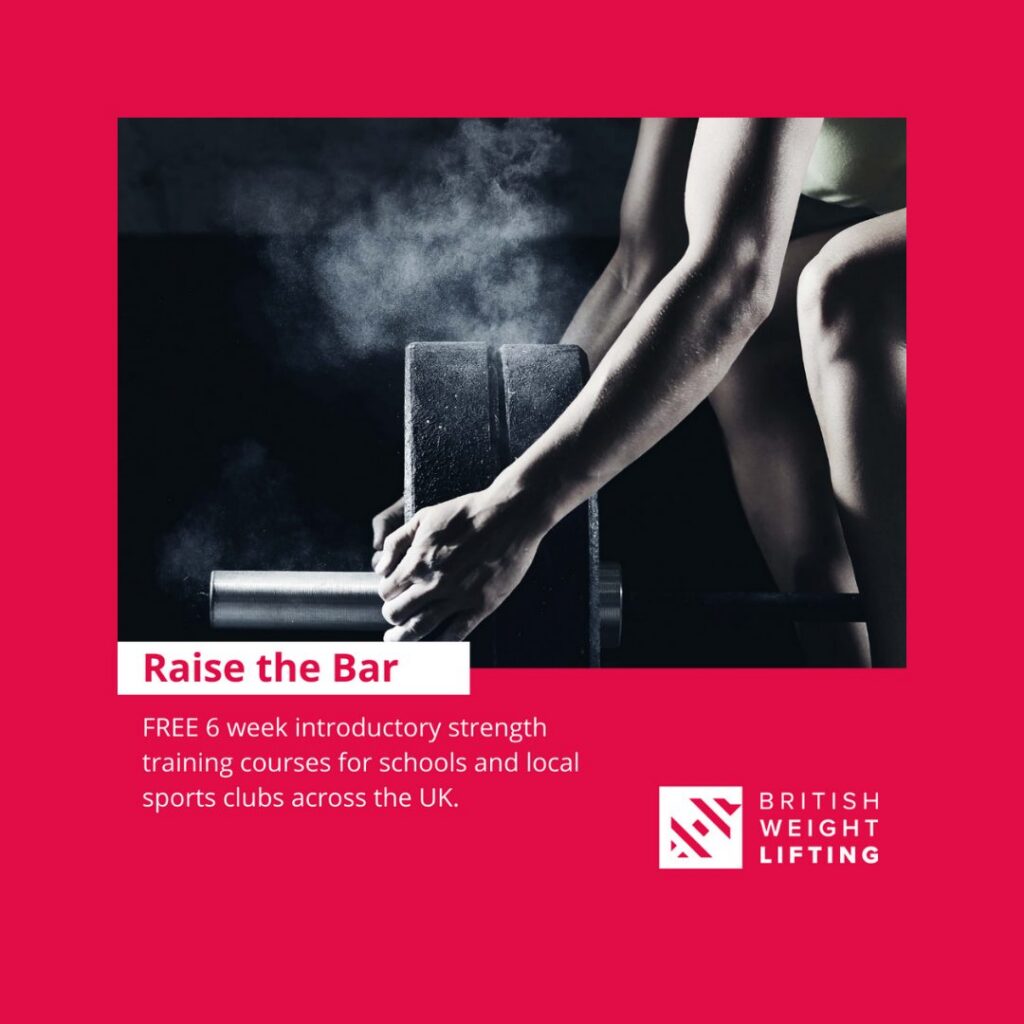 Raise the Bar – Free 6 week introductory strength training courses for schools and sports clubs