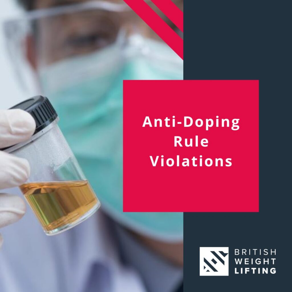 British Weight Lifting Anti-doping Rule Violations